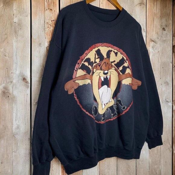 Other - Black Tazmanian Devil Graphic Crewneck Sweatshirt